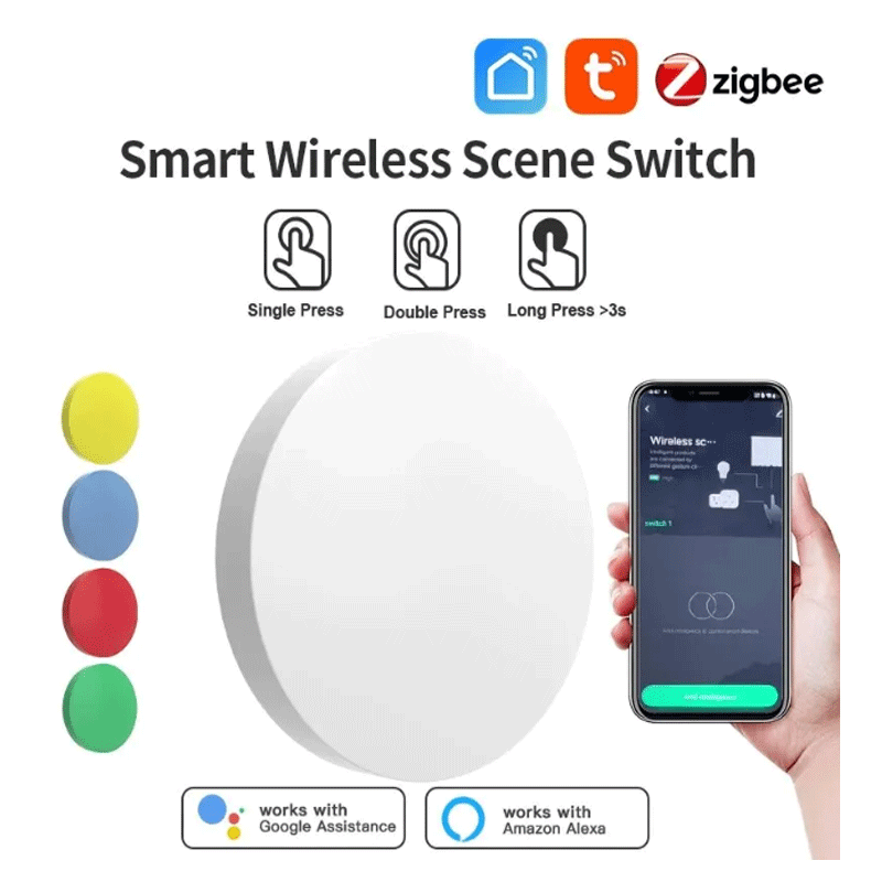 Smart Home Remote - Tuya ZigBee – bouton intelligent sans