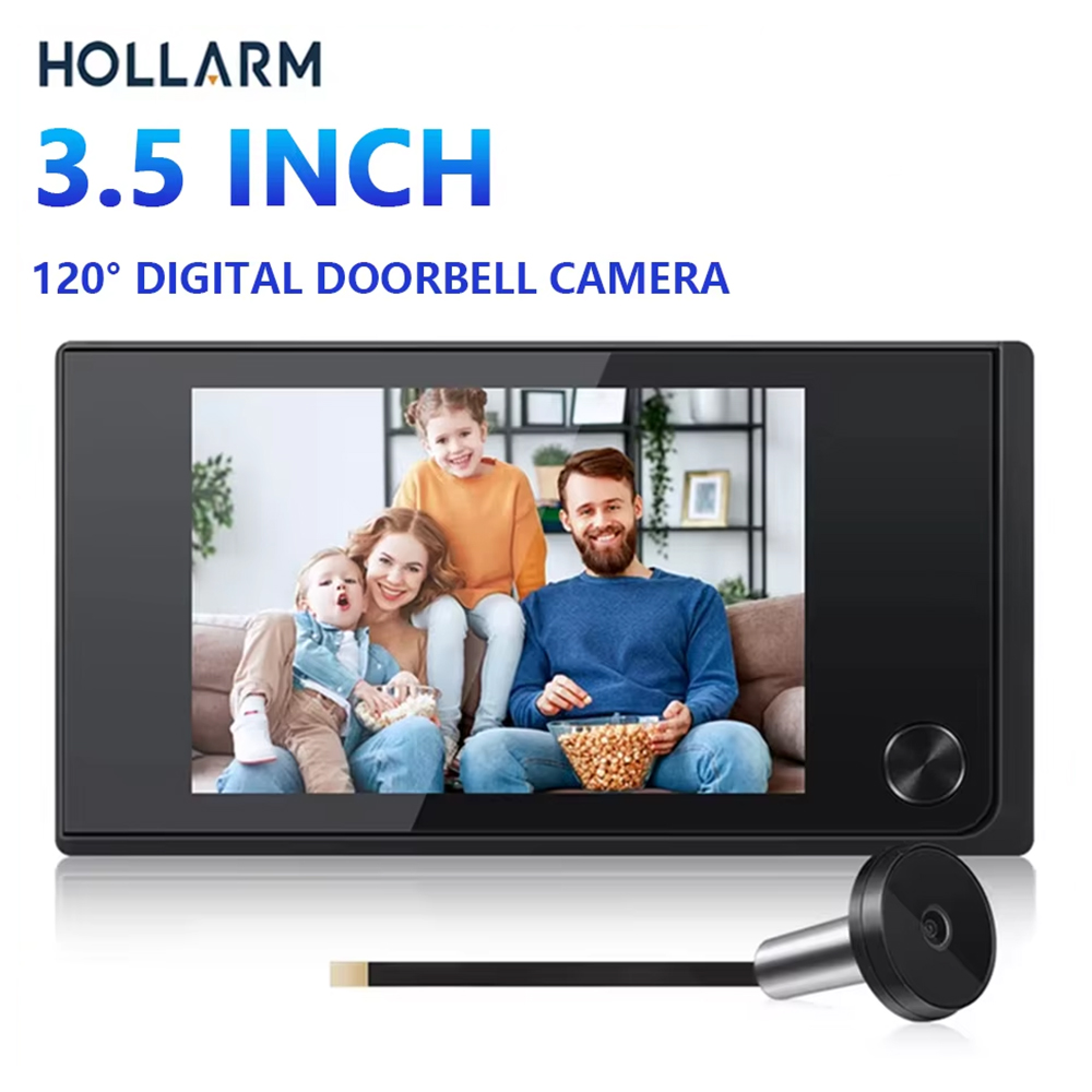 Smart Home Battery Camera - Hollarm 3.5 pouces sans fil sonnette