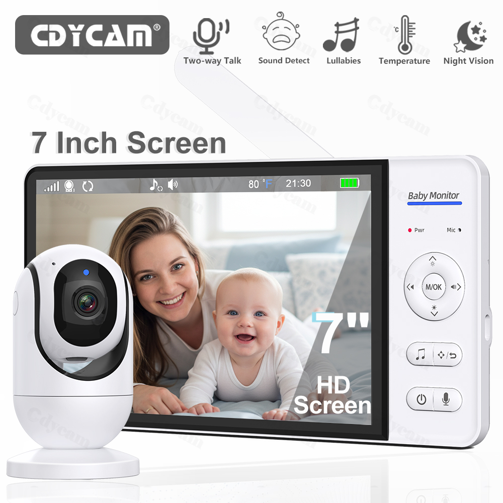 Smart Home Battery Camera - Moniteur vidéo pour bébé, 7.0 pouces,