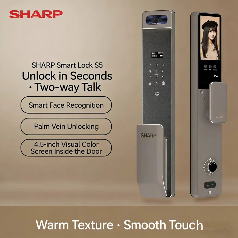 Smart Home Battery Camera - Serrure intelligente entièrement automatique Sharp S5-FV