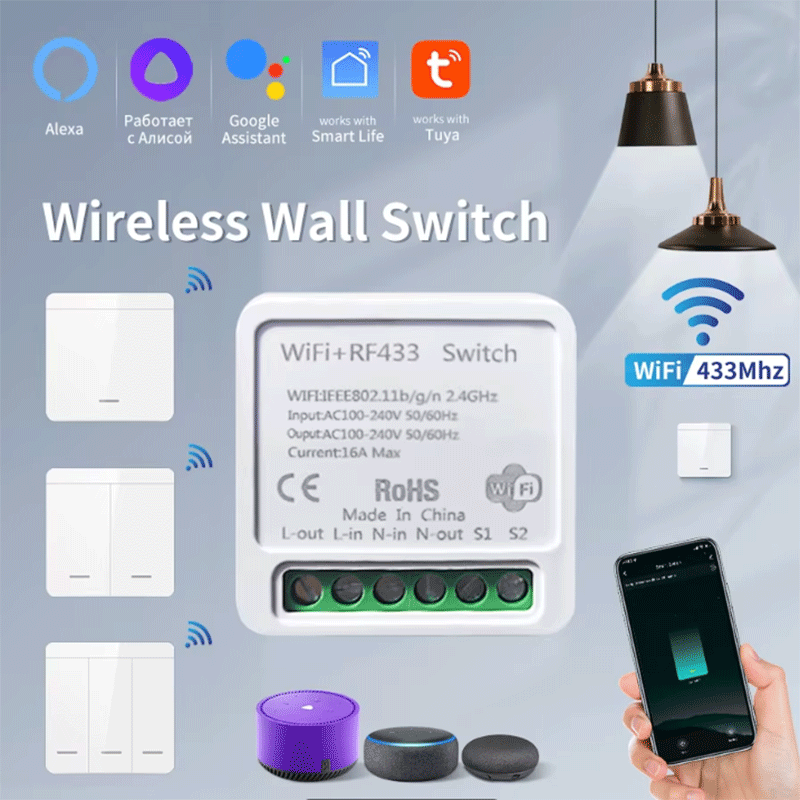 Smart Home Matter - Interrupteur intelligent WiFi Tuya, maison intelligente,