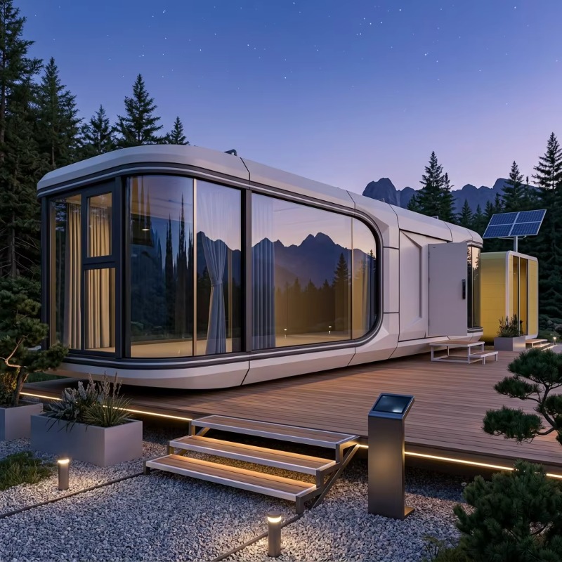 Airbnb Smart Home - Capsule spatiale moderne, mini-maison préfabriquée, maison