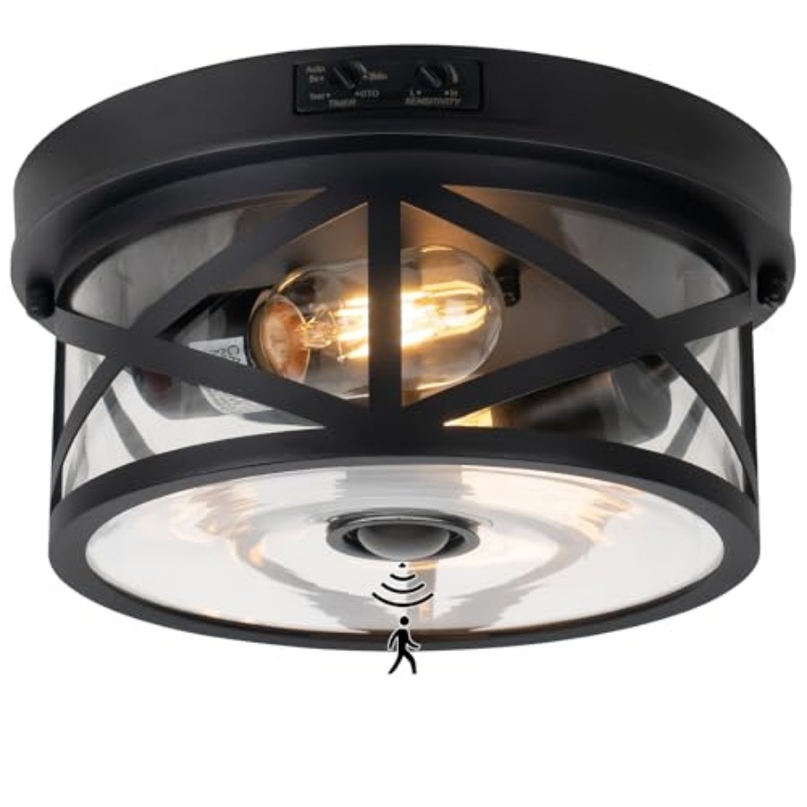 Motion Sensor Light - Plafonnier extérieur à détecteur de mouvement,