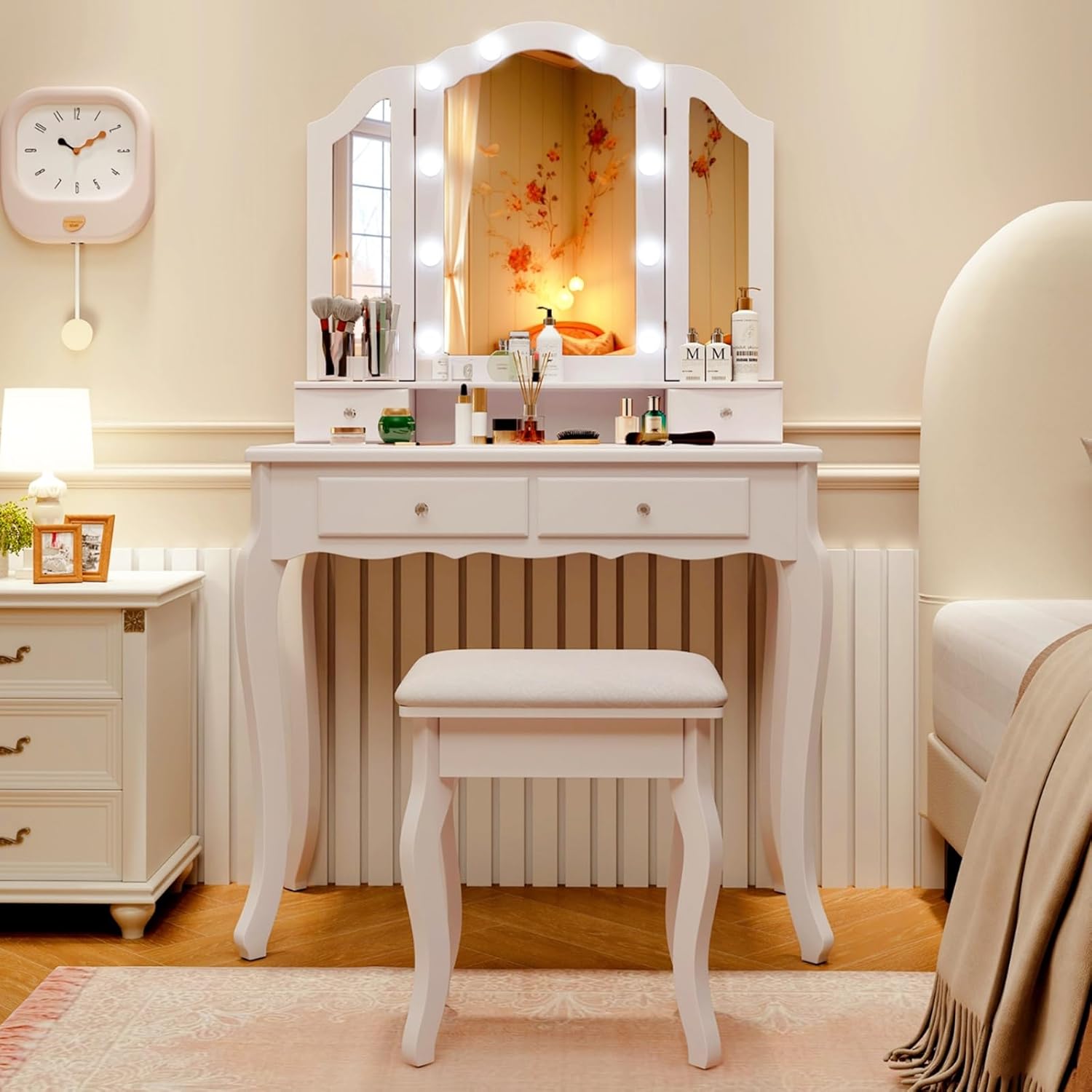 Smart Home Retrofit - Coiffeuse avec éclairage - Table de
