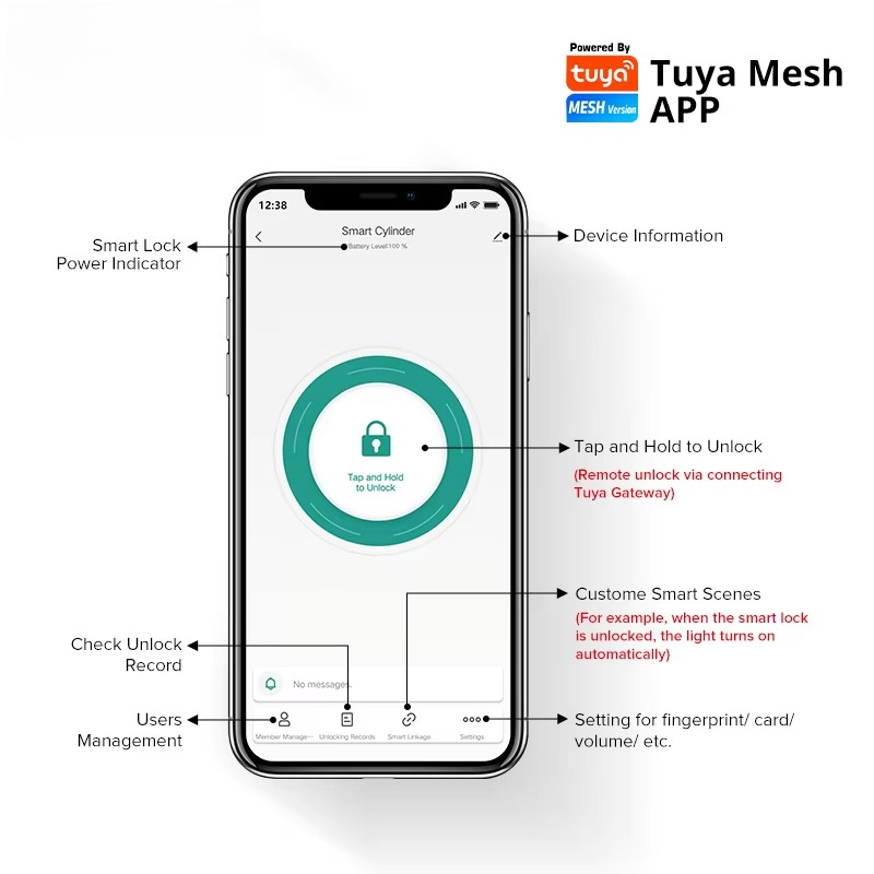 Tuya Wifi serrure de porte à c - Airbnb Smart Home avis et prix