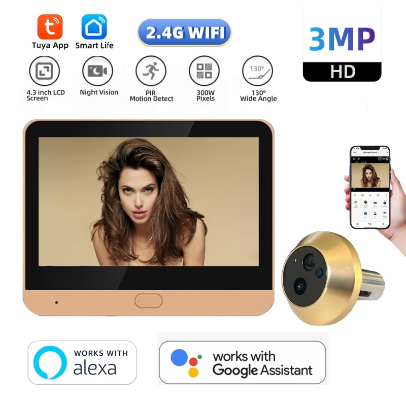 Peepholes de porte numérique d - Smart Home Battery Camera avis et prix