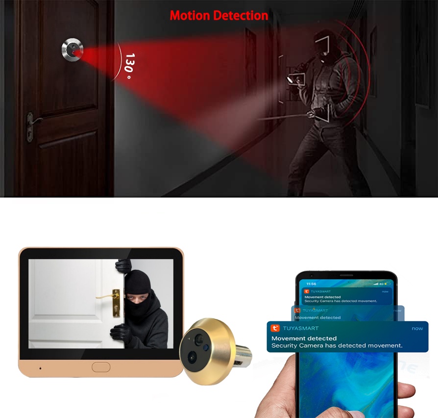 Peepholes de porte numérique d - Smart Home Battery Camera avis et prix