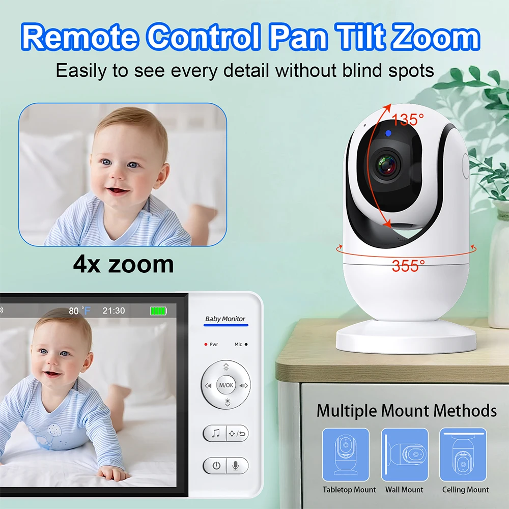 Moniteur vidéo pour bébé, 7.0  - Smart Home Battery Camera avis et prix