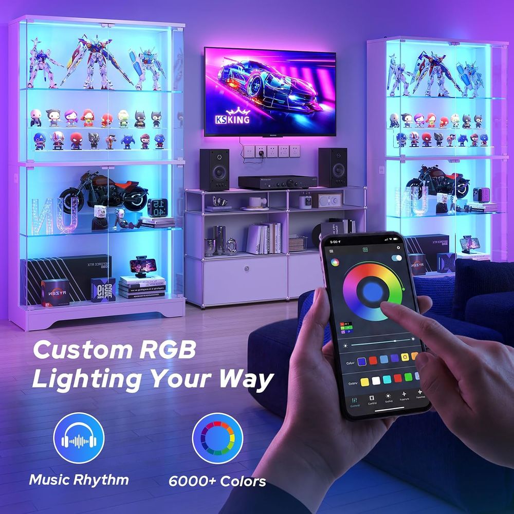 Vitrine à 4 niveaux en verre a - Motion Sensor Light avis et prix