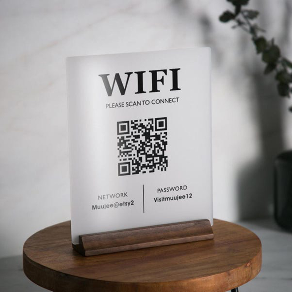 Panneau acrylique WiFi QR Code - Airbnb Smart Home avis et prix