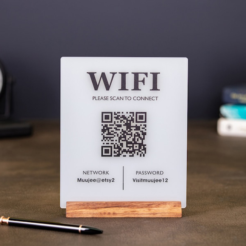 Panneau acrylique WiFi QR Code - Airbnb Smart Home avis et prix
