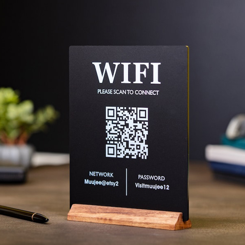 Panneau acrylique WiFi QR Code - Airbnb Smart Home avis et prix