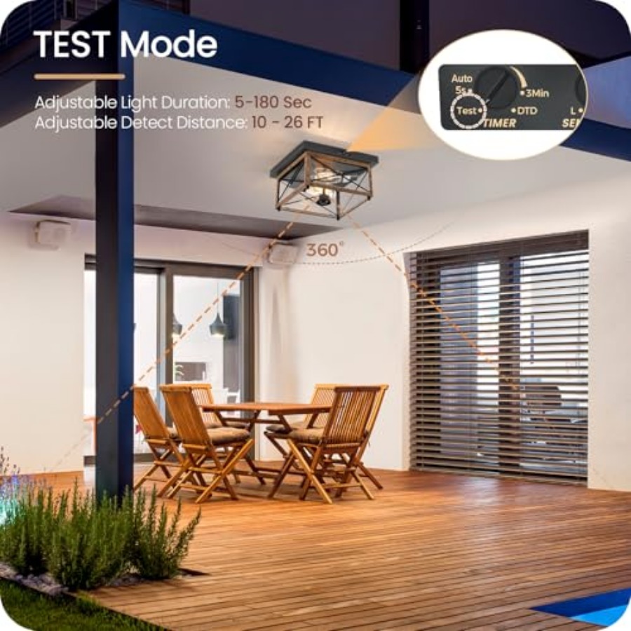 Plafonnier extérieur avec déte - Motion Sensor Light avis et prix