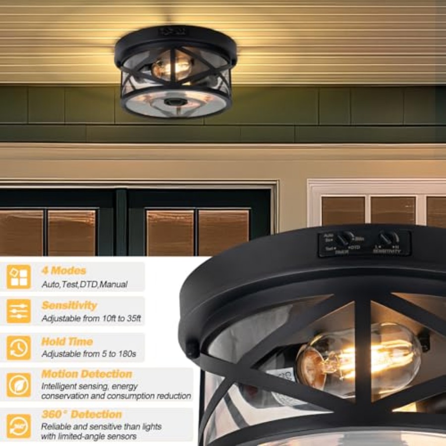 Plafonnier extérieur à détecte - Motion Sensor Light avis et prix