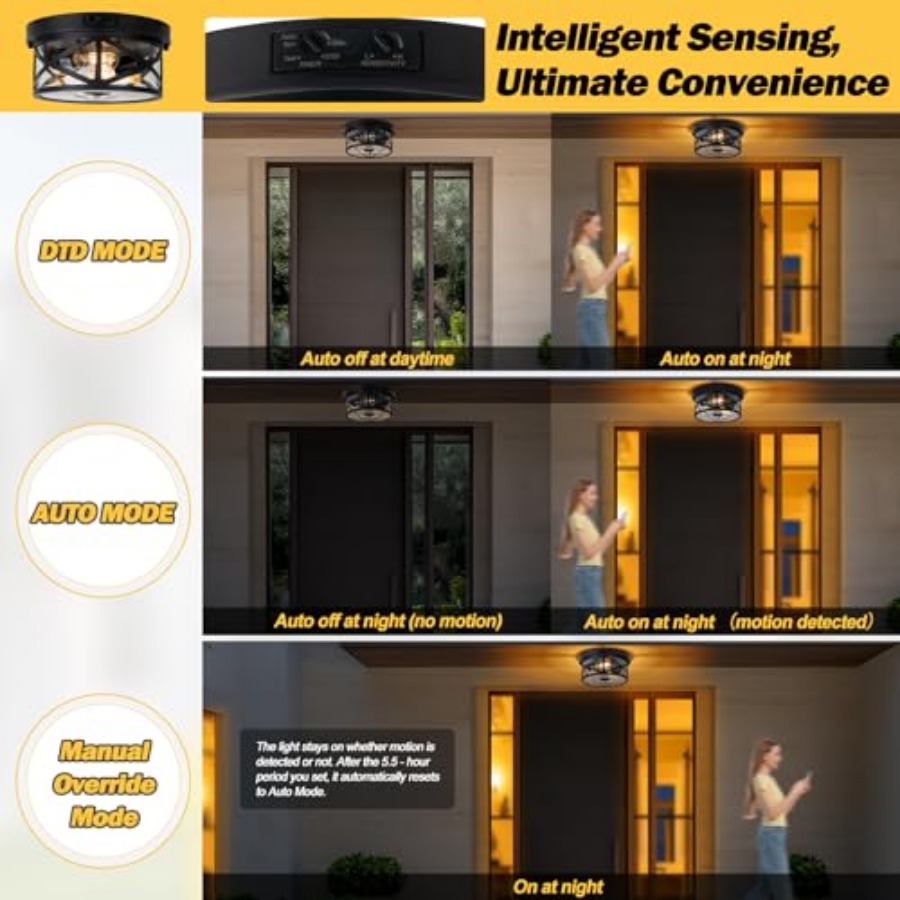 Plafonnier extérieur à détecte - Motion Sensor Light avis et prix
