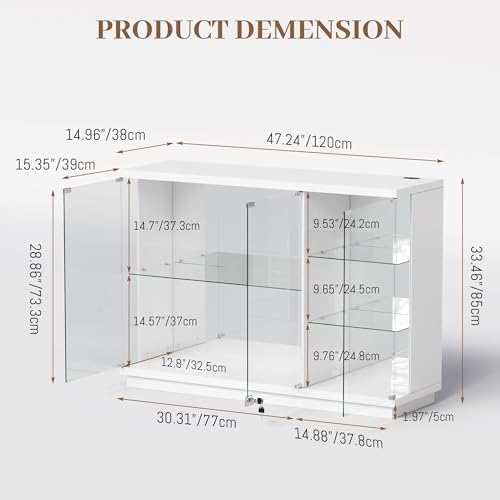 Vitrine en verre avec serrure  - Motion Sensor Light avis et prix